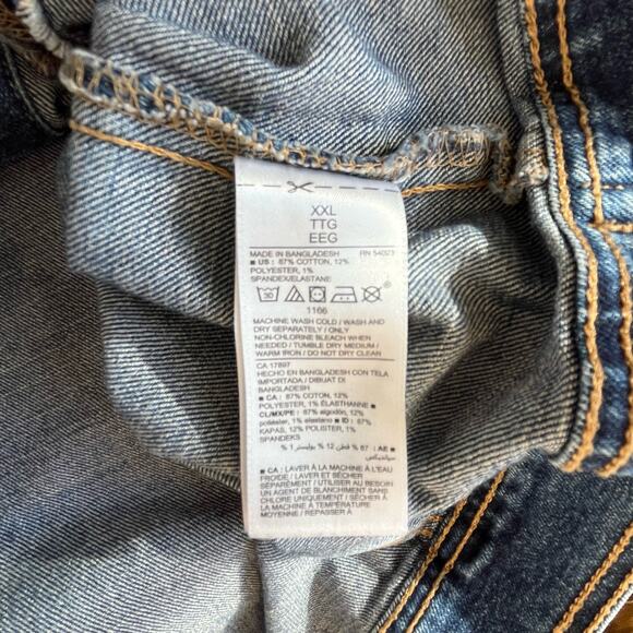 Old Navy Jean Jacket Custom Embellished Size XXL Heavy Beading Applique - Picture 9 of 9